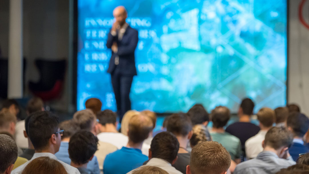 Public meeting scene