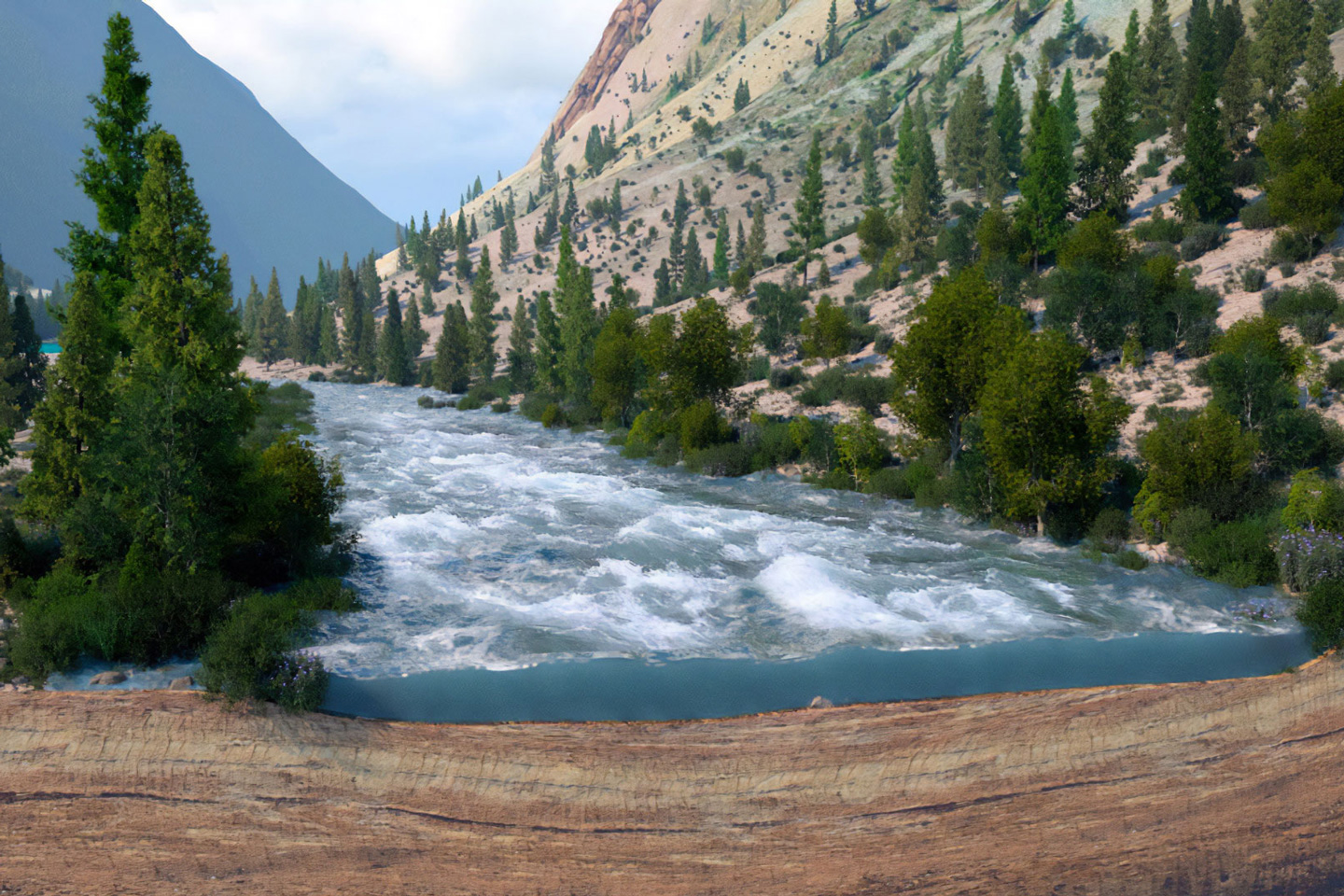 Hydro water flow visualization